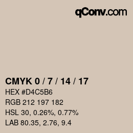 颜色代码: CMYK 0 / 7 / 14 / 17 | qconv.com