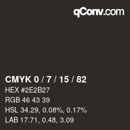 Color code: CMYK 0 / 7 / 15 / 82 | qconv.com