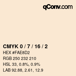 Color code: CMYK 0 / 7 / 16 / 2 | qconv.com