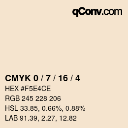 Color code: CMYK 0 / 7 / 16 / 4 | qconv.com