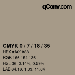 カラーコード: CMYK 0 / 7 / 18 / 35 | qconv.com
