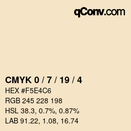 Color code: CMYK 0 / 7 / 19 / 4 | qconv.com