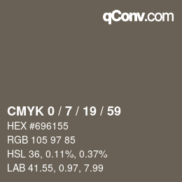 Color code: CMYK 0 / 7 / 19 / 59 | qconv.com