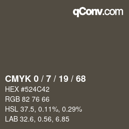 Color code: CMYK 0 / 7 / 19 / 68 | qconv.com