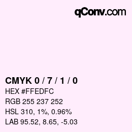 Color code: CMYK 0 / 7 / 1 / 0 | qconv.com