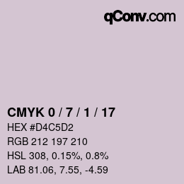 Color code: CMYK 0 / 7 / 1 / 17 | qconv.com
