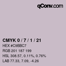 Color code: CMYK 0 / 7 / 1 / 21 | qconv.com