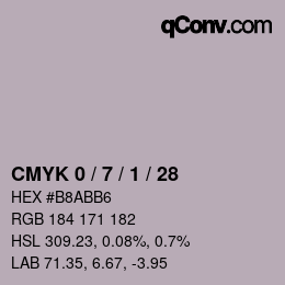 Color code: CMYK 0 / 7 / 1 / 28 | qconv.com