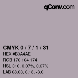 Color code: CMYK 0 / 7 / 1 / 31 | qconv.com