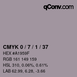 颜色代码: CMYK 0 / 7 / 1 / 37 | qconv.com