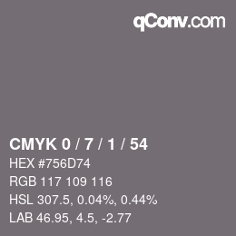 Color code: CMYK 0 / 7 / 1 / 54 | qconv.com