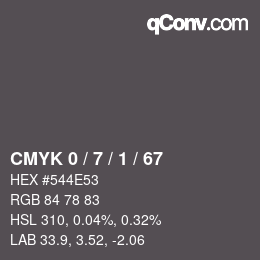 Color code: CMYK 0 / 7 / 1 / 67 | qconv.com