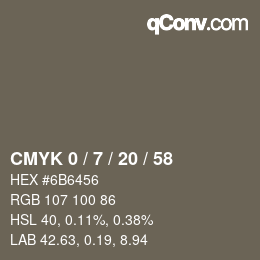 Color code: CMYK 0 / 7 / 20 / 58 | qconv.com