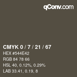 Color code: CMYK 0 / 7 / 21 / 67 | qconv.com