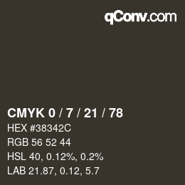 Color code: CMYK 0 / 7 / 21 / 78 | qconv.com