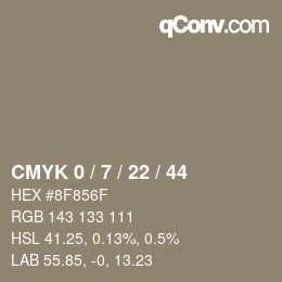 Código de color: CMYK 0 / 7 / 22 / 44 | qconv.com