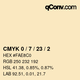 Color code: CMYK 0 / 7 / 23 / 2 | qconv.com