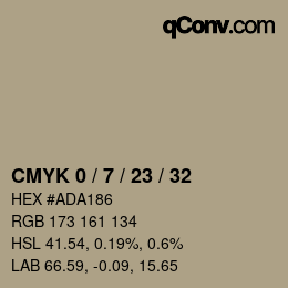 カラーコード: CMYK 0 / 7 / 23 / 32 | qconv.com