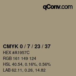 カラーコード: CMYK 0 / 7 / 23 / 37 | qconv.com