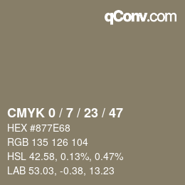 Color code: CMYK 0 / 7 / 23 / 47 | qconv.com