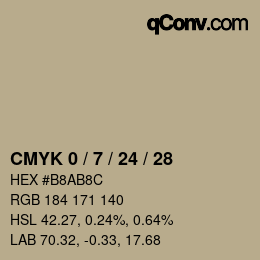 颜色代码: CMYK 0 / 7 / 24 / 28 | qconv.com