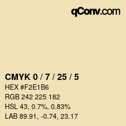 Color code: CMYK 0 / 7 / 25 / 5 | qconv.com