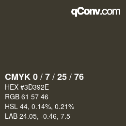 Color code: CMYK 0 / 7 / 25 / 76 | qconv.com