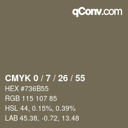 Color code: CMYK 0 / 7 / 26 / 55 | qconv.com