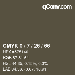 Color code: CMYK 0 / 7 / 26 / 66 | qconv.com