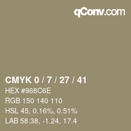 Color code: CMYK 0 / 7 / 27 / 41 | qconv.com