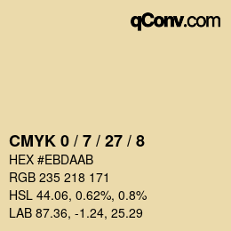 カラーコード: CMYK 0 / 7 / 27 / 8 | qconv.com