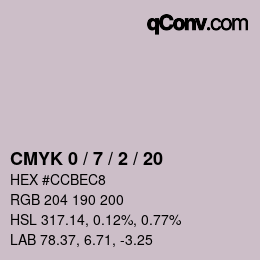 Color code: CMYK 0 / 7 / 2 / 20 | qconv.com