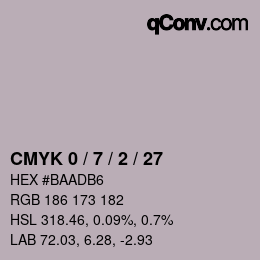 Color code: CMYK 0 / 7 / 2 / 27 | qconv.com