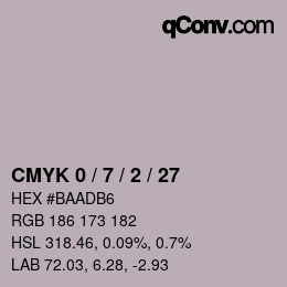 Color code: CMYK 0 / 7 / 2 / 27 | qconv.com