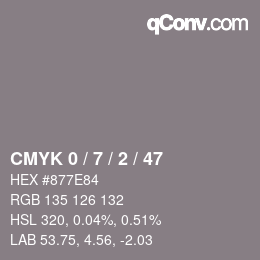 Color code: CMYK 0 / 7 / 2 / 47 | qconv.com