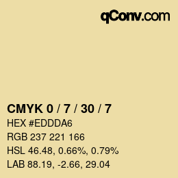 Color code: CMYK 0 / 7 / 30 / 7 | qconv.com