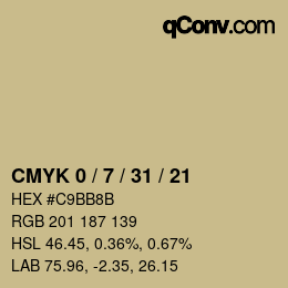 Color code: CMYK 0 / 7 / 31 / 21 | qconv.com