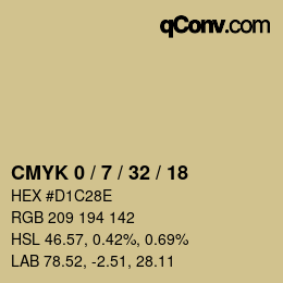 Color code: CMYK 0 / 7 / 32 / 18 | qconv.com