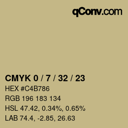 Color code: CMYK 0 / 7 / 32 / 23 | qconv.com