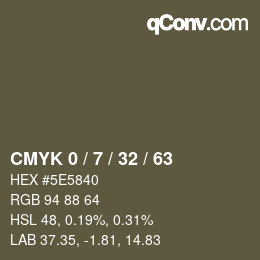 Color code: CMYK 0 / 7 / 32 / 63 | qconv.com