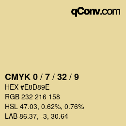 Color code: CMYK 0 / 7 / 32 / 9 | qconv.com