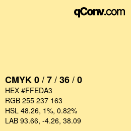 颜色代码: CMYK 0 / 7 / 36 / 0 | qconv.com