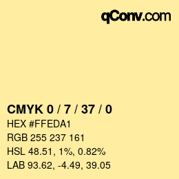 Color code: CMYK 0 / 7 / 37 / 0 | qconv.com