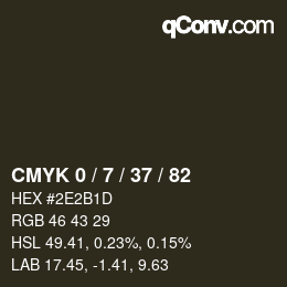 Color code: CMYK 0 / 7 / 37 / 82 | qconv.com