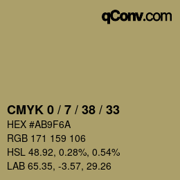 Color code: CMYK 0 / 7 / 38 / 33 | qconv.com