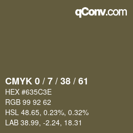 Código de color: CMYK 0 / 7 / 38 / 61 | qconv.com