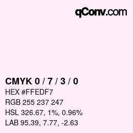 Color code: CMYK 0 / 7 / 3 / 0 | qconv.com