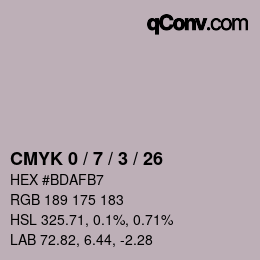 颜色代码: CMYK 0 / 7 / 3 / 26 | qconv.com