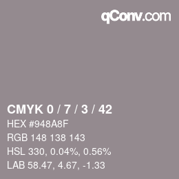 Color code: CMYK 0 / 7 / 3 / 42 | qconv.com