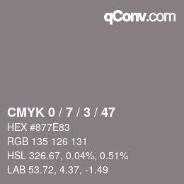 Color code: CMYK 0 / 7 / 3 / 47 | qconv.com